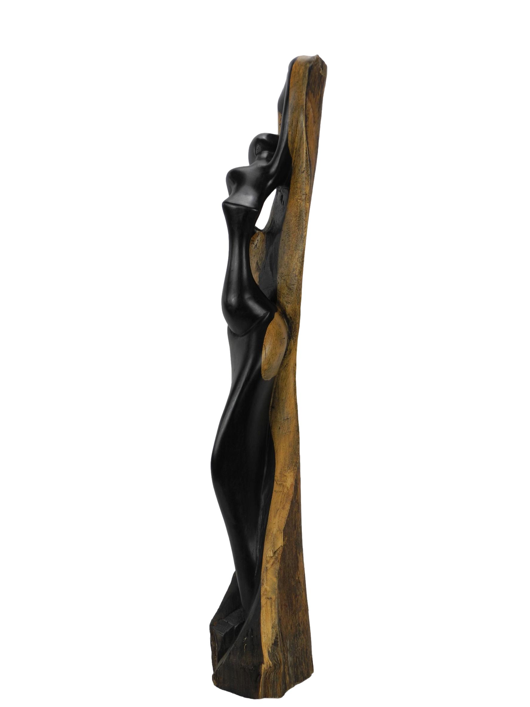 Rzeźba z hebanu abstrakt duży lewy skos