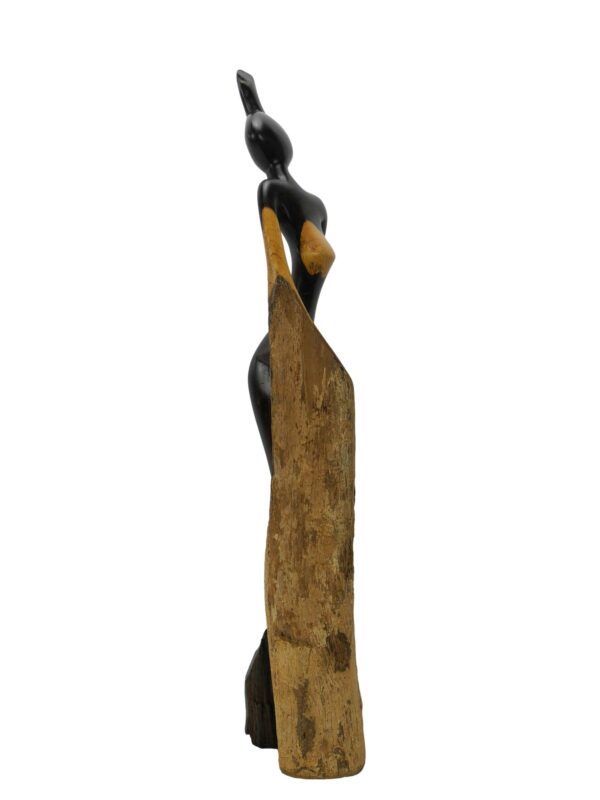 Rzeźba z hebanu abstrakt prawy bok