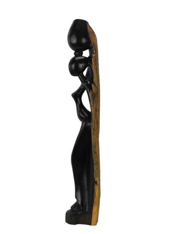 rzeźba z hebanu abstrakt lewy bok