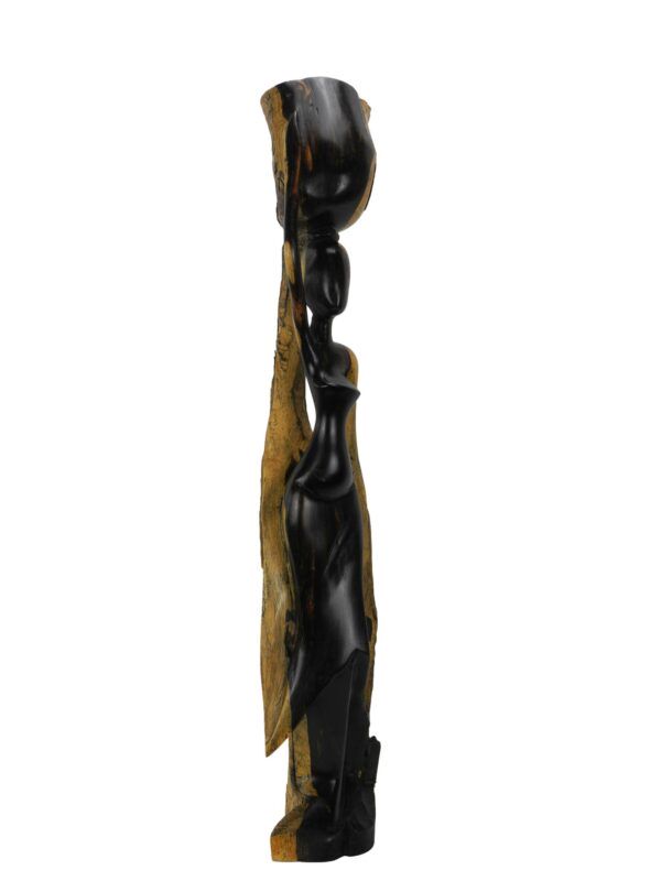 Rzeźba z hebanu abstrakt prawy skos